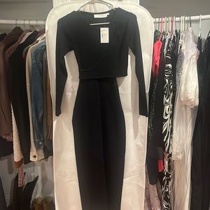 ASTR the Label black midi dress